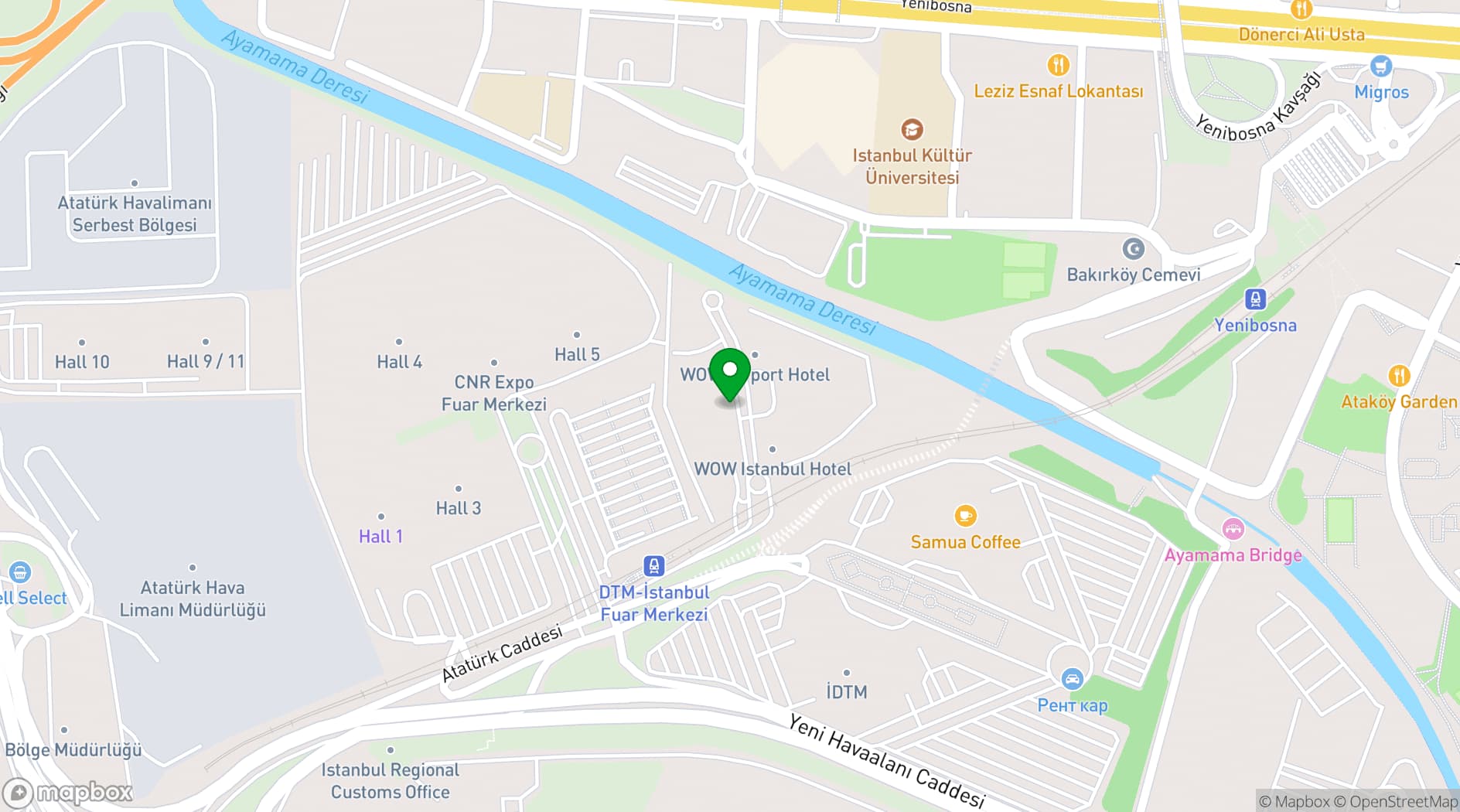 Map showing Istanbul Expo Center