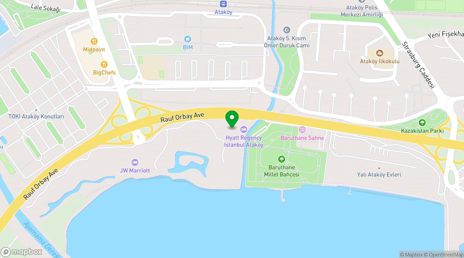 Map showing Brizo Restaurant Istanbul