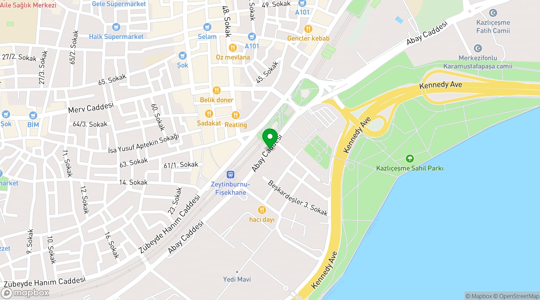 Map showing Mövenpick Hotel Istanbul Marmara Sea