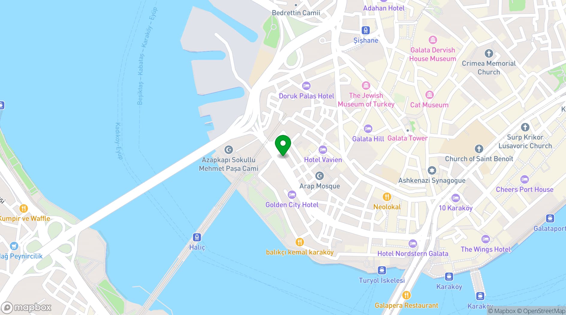 Map showing The Halich Hotel