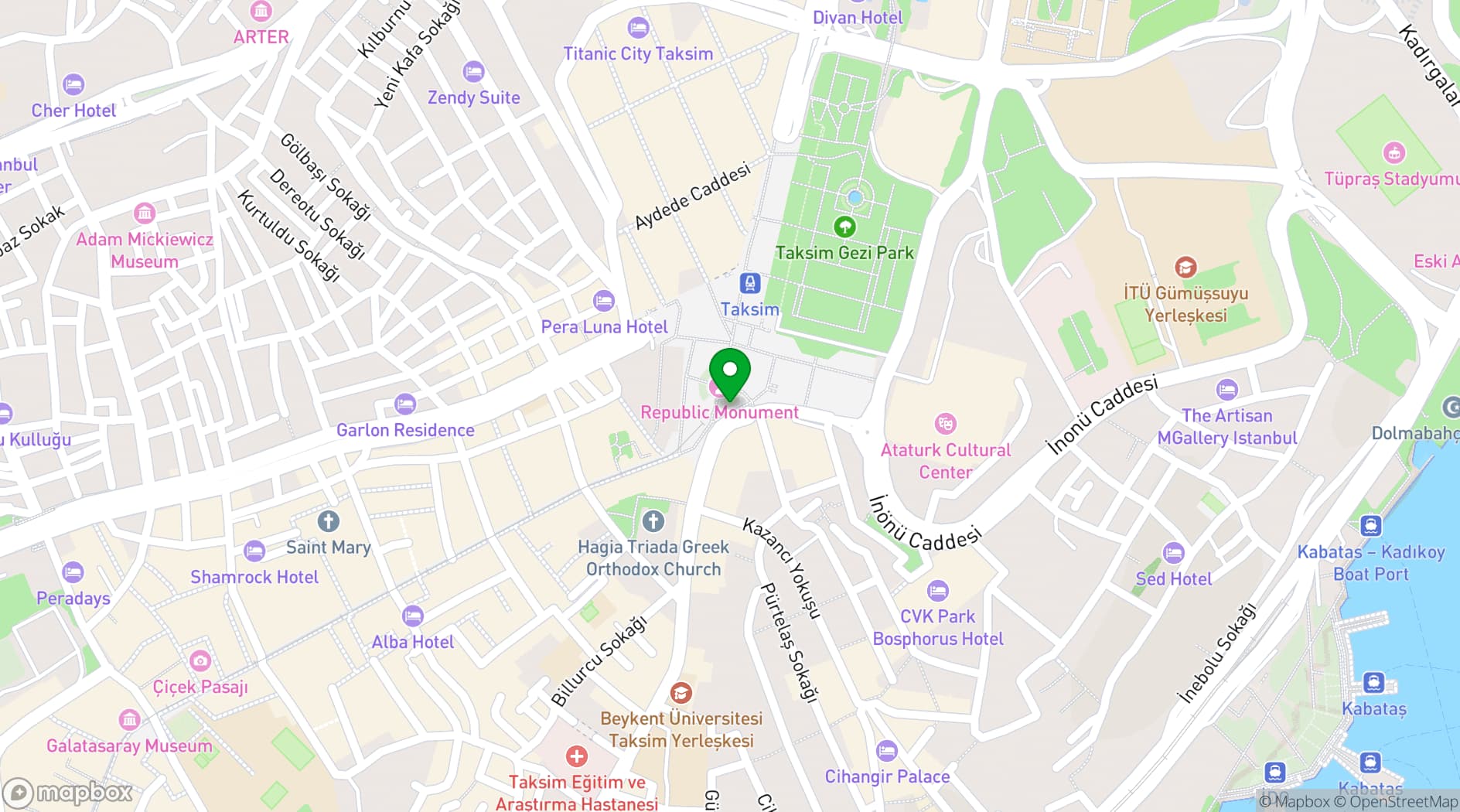 Map showing The Oven Brasserie & Terrace