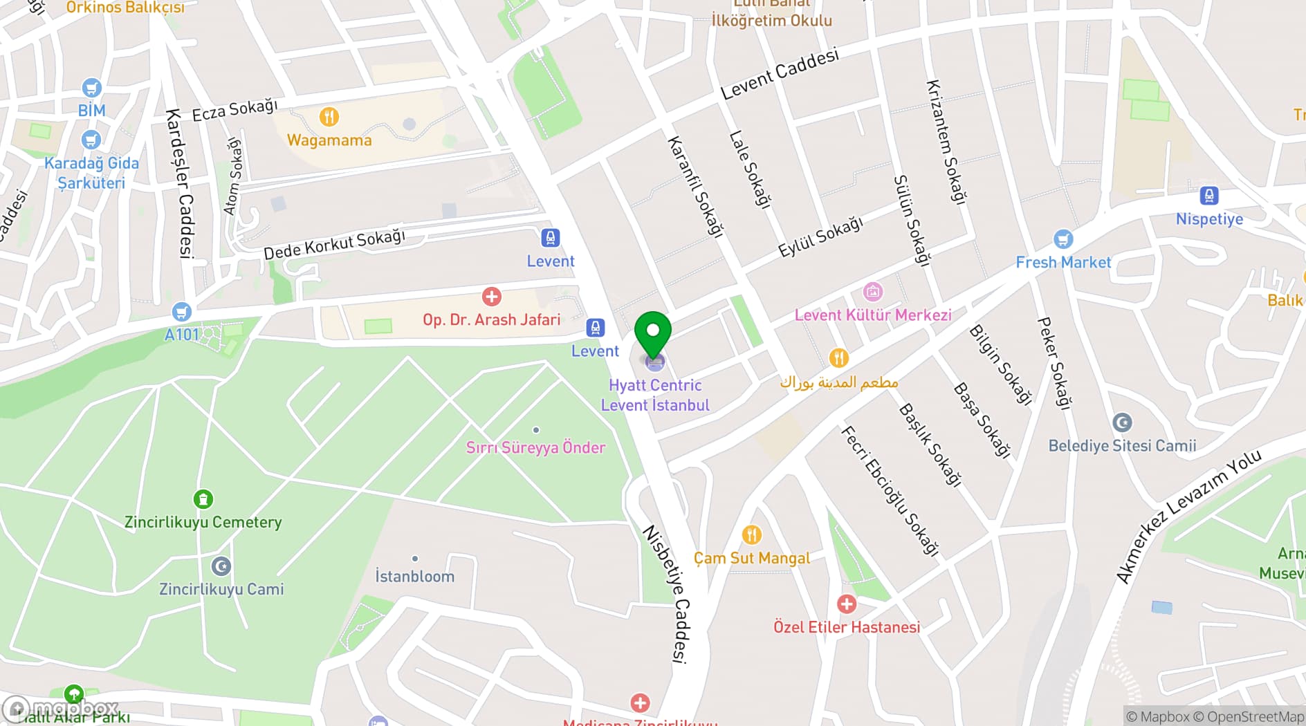 Map showing Gold Bar & Restaurant