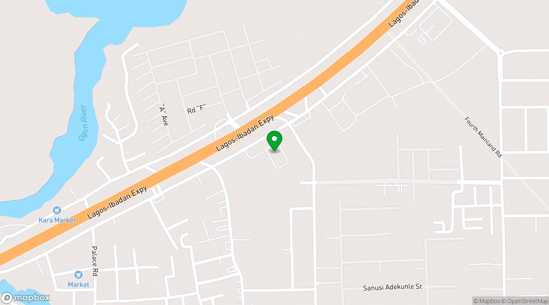 Map showing OPIC House & Event Centre, Isheri