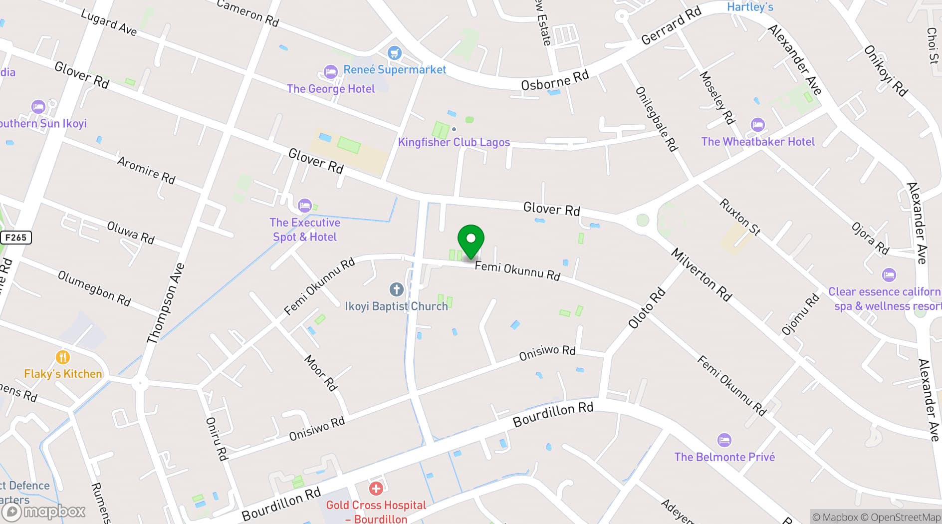 Map showing La Cour Hotels Meeting & Events Room