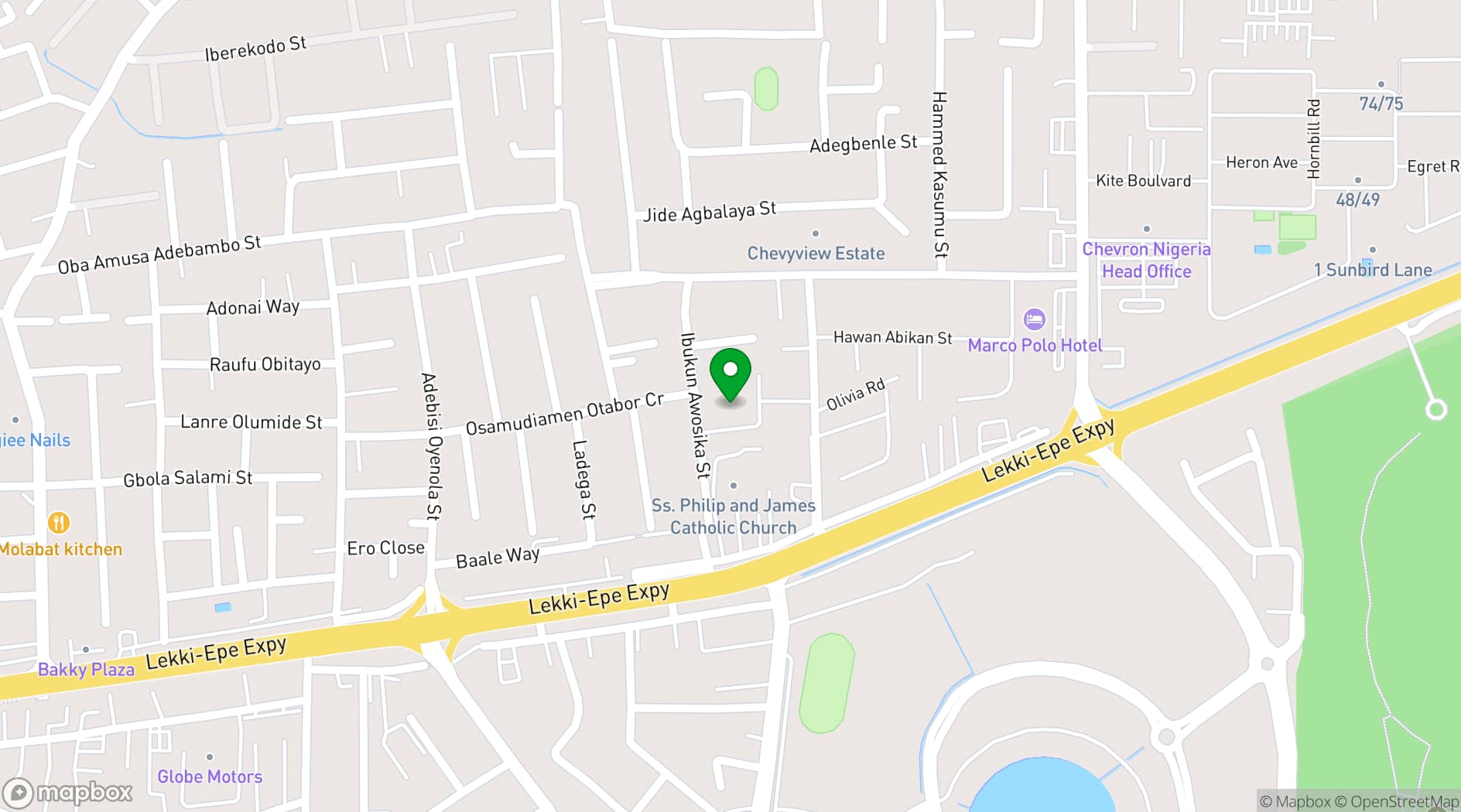 Map showing Novatel Hotel
