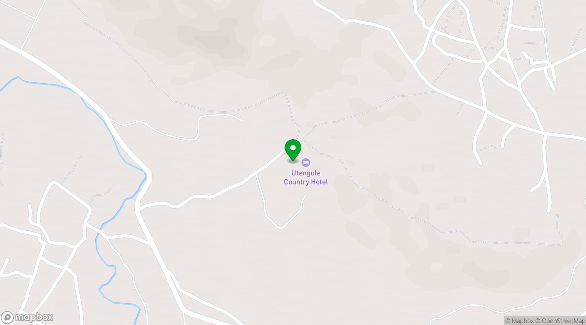 Map showing Utengule Coffee Lodge