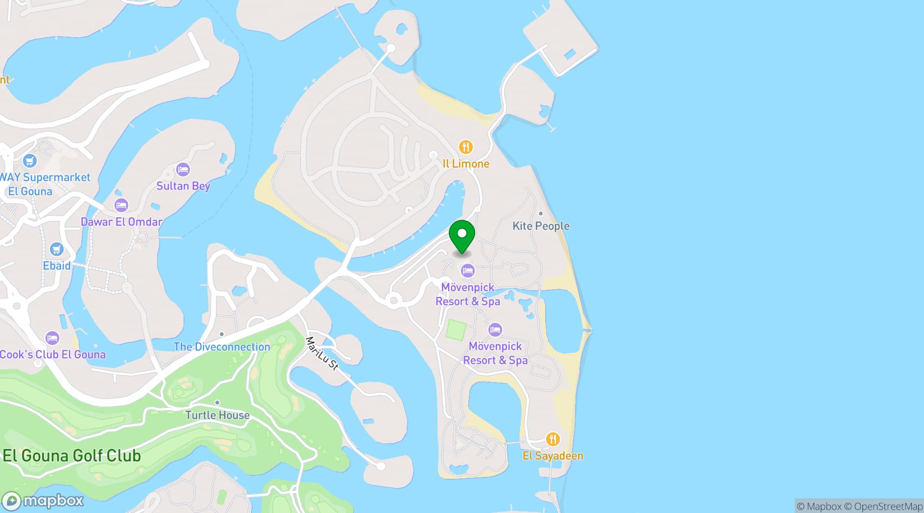 Map showing Mövenpick Hotels & Resorts