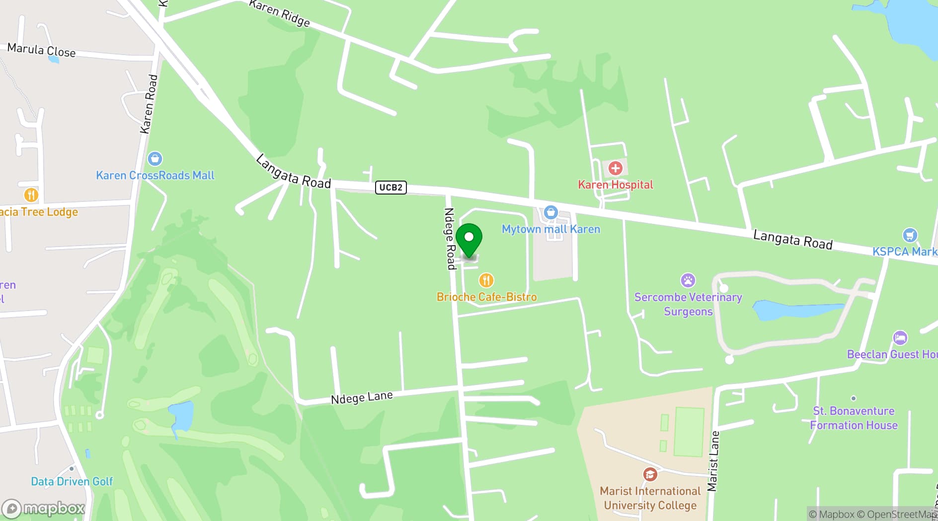 Map showing Nairobi Garage