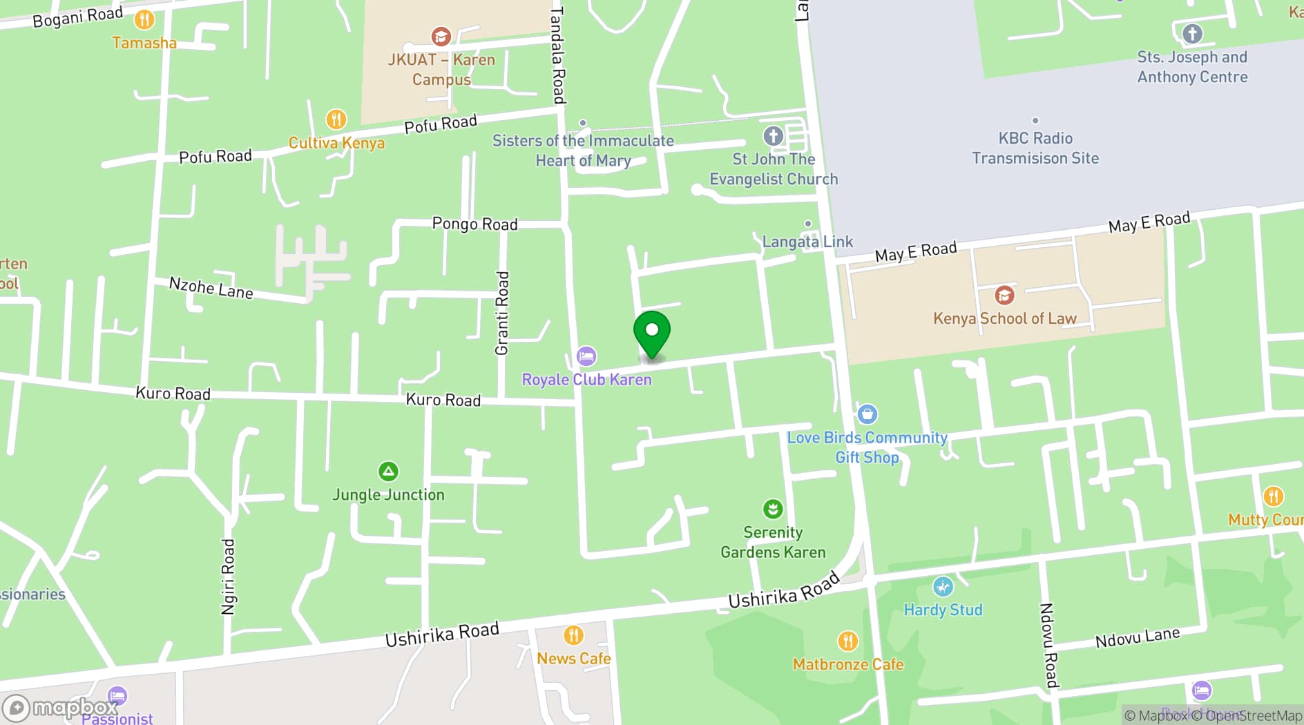 Map showing Nairobi Fashion Week