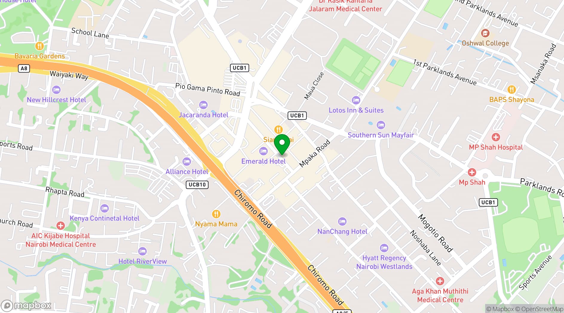 Map showing MUZE