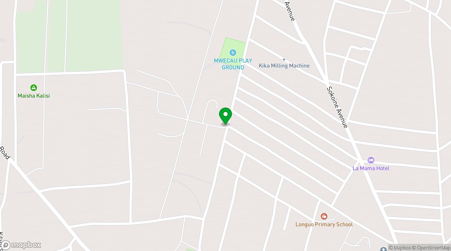 Map showing Mwenge Catholic University (MWECAU)
