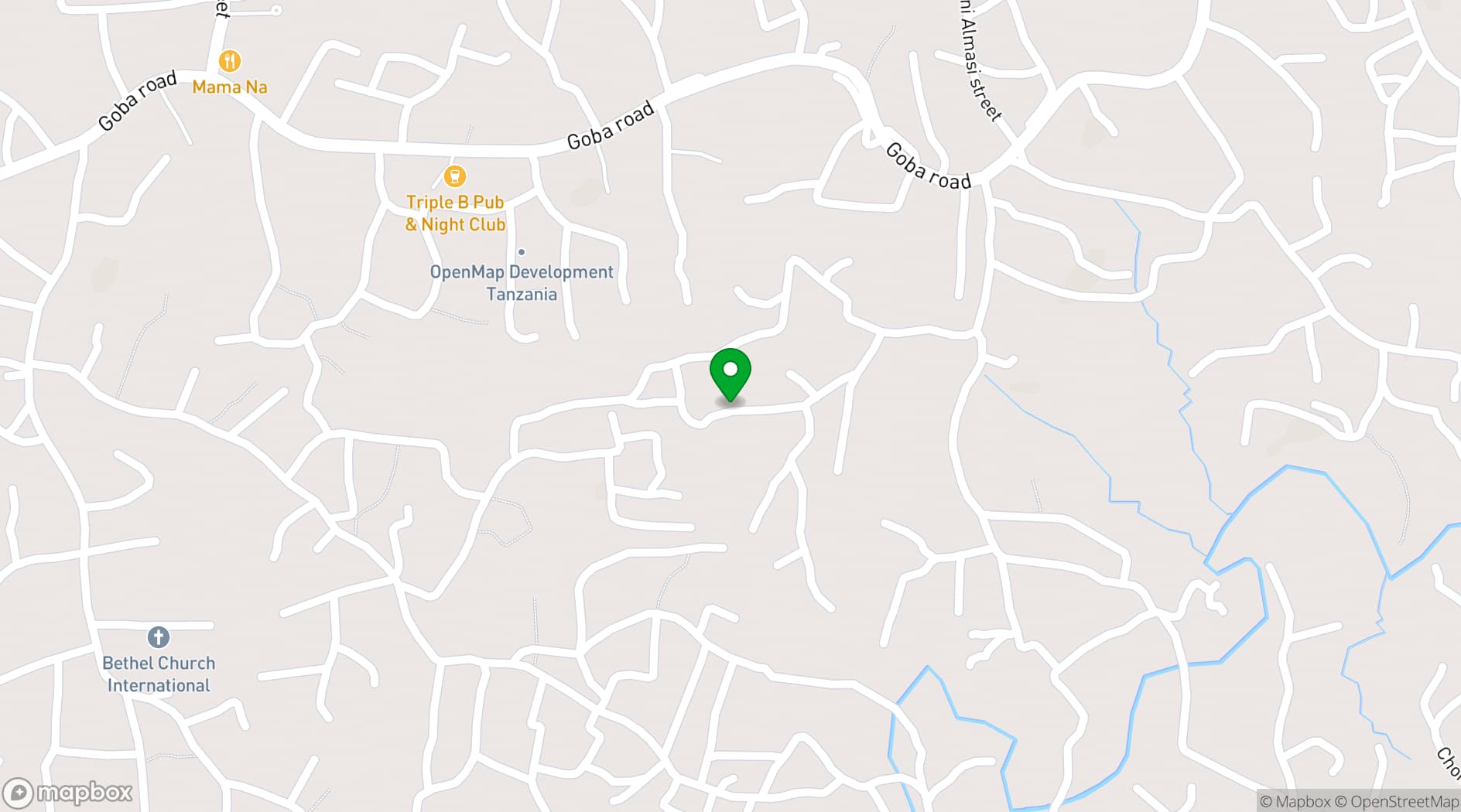 Map showing Kebby's Hotel