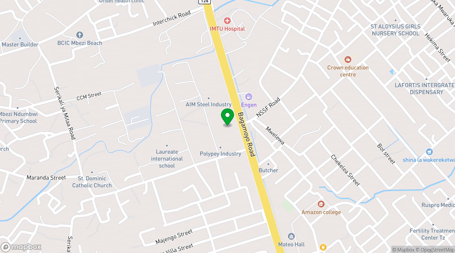 Map showing Shekinah Garden