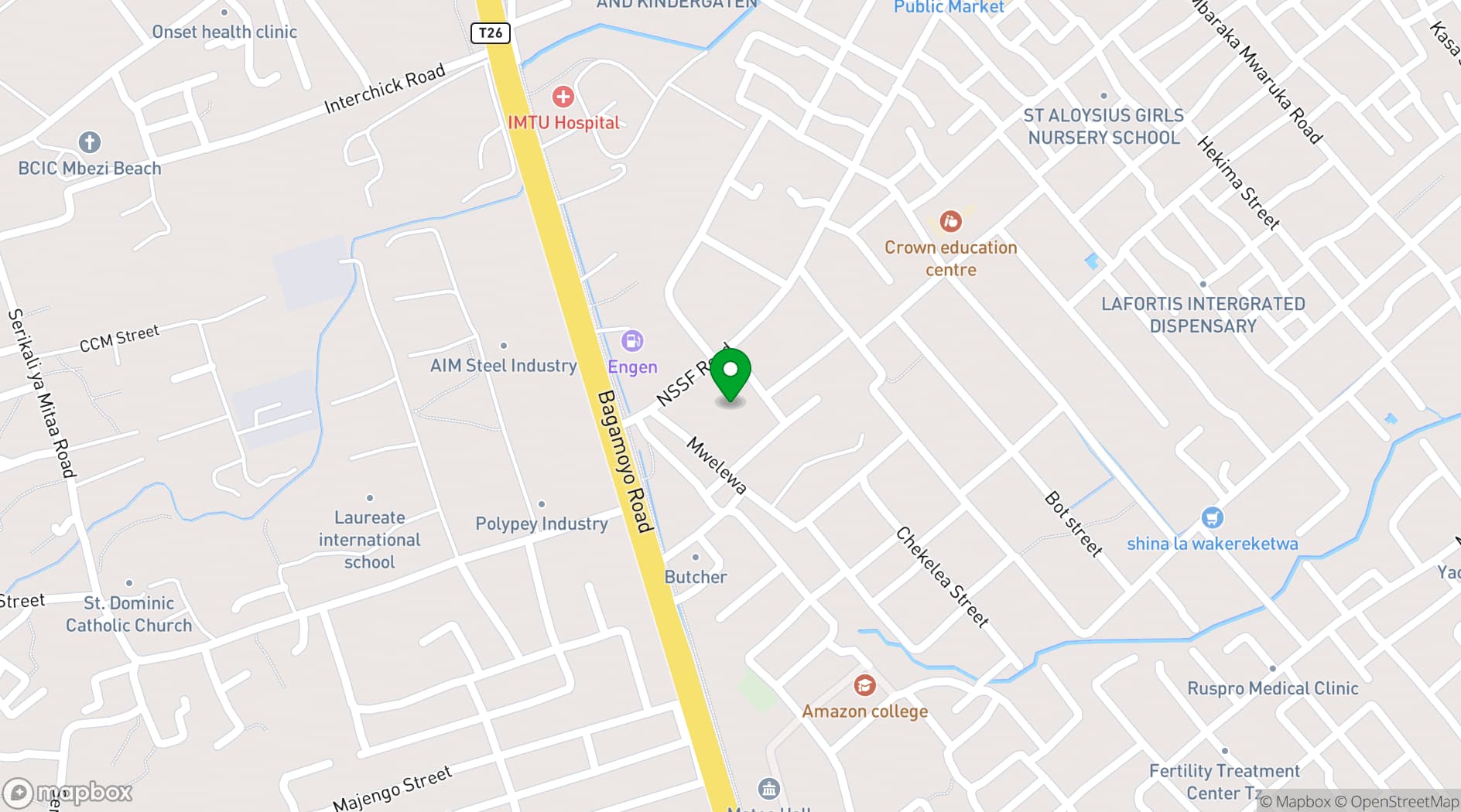 Map showing Twiga Lounge