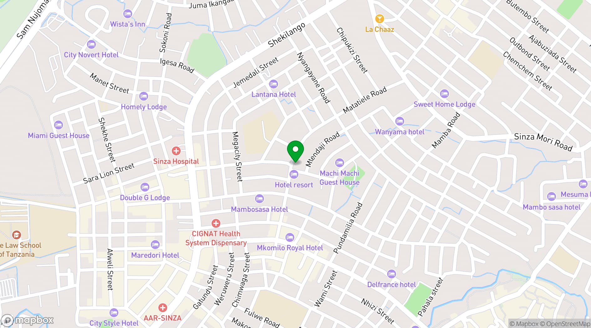 Map showing Shamool Hotel