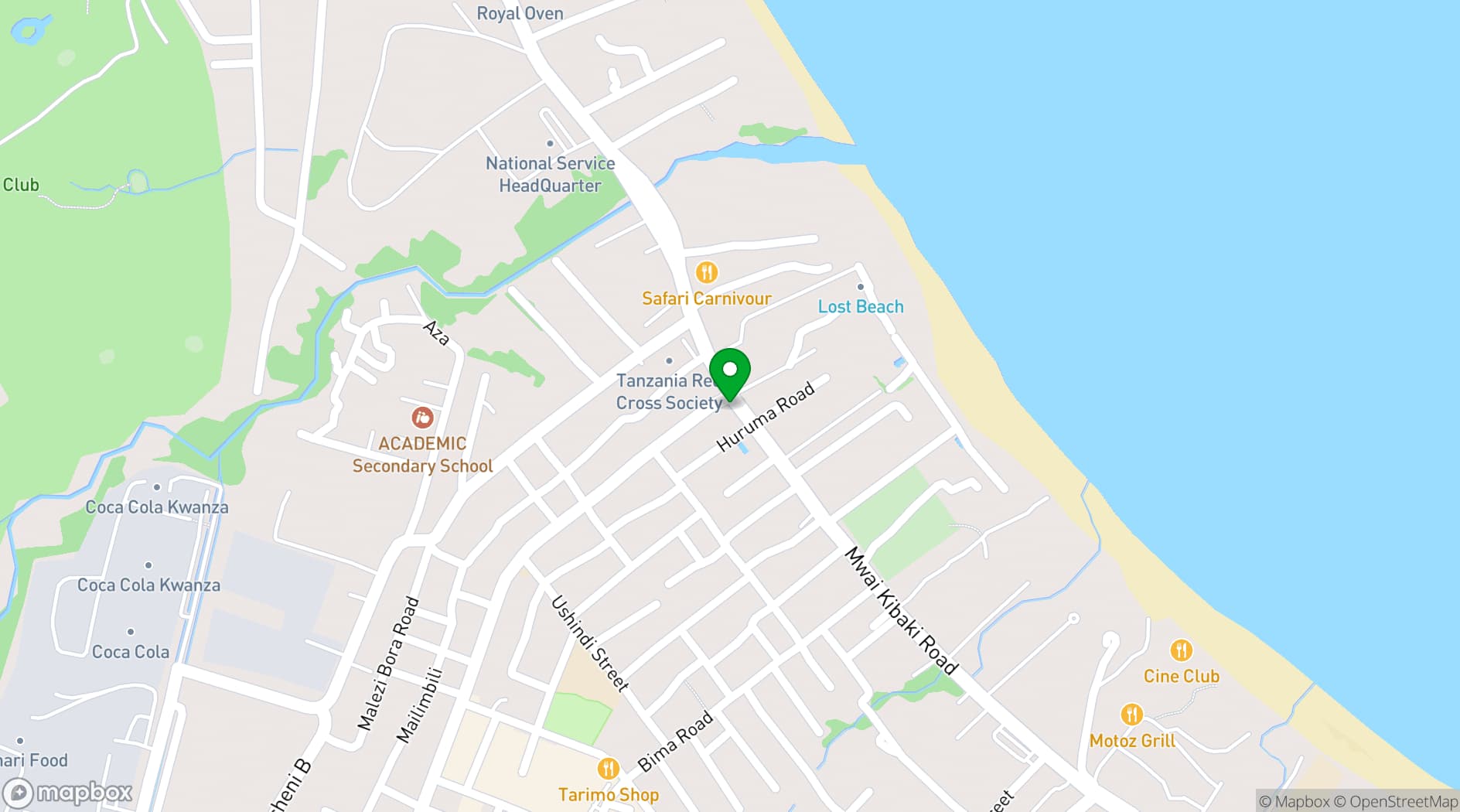 Map showing Kukurico Restaurant