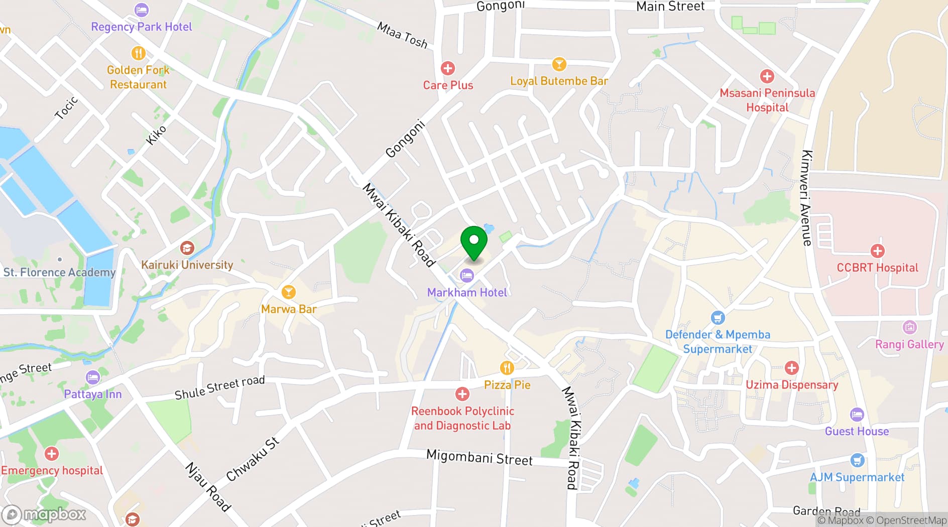 Map showing Mayfair Hotel