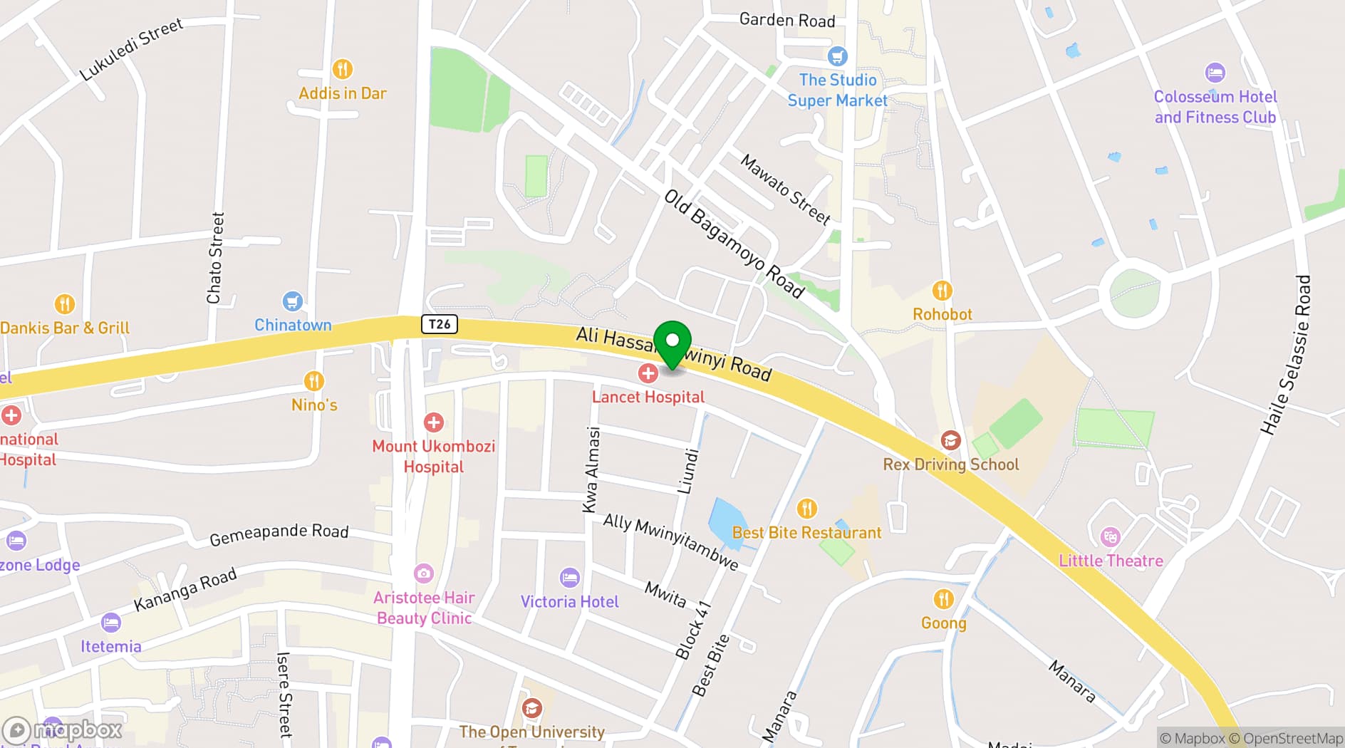 Map showing Trust the Kitchen Restaurant