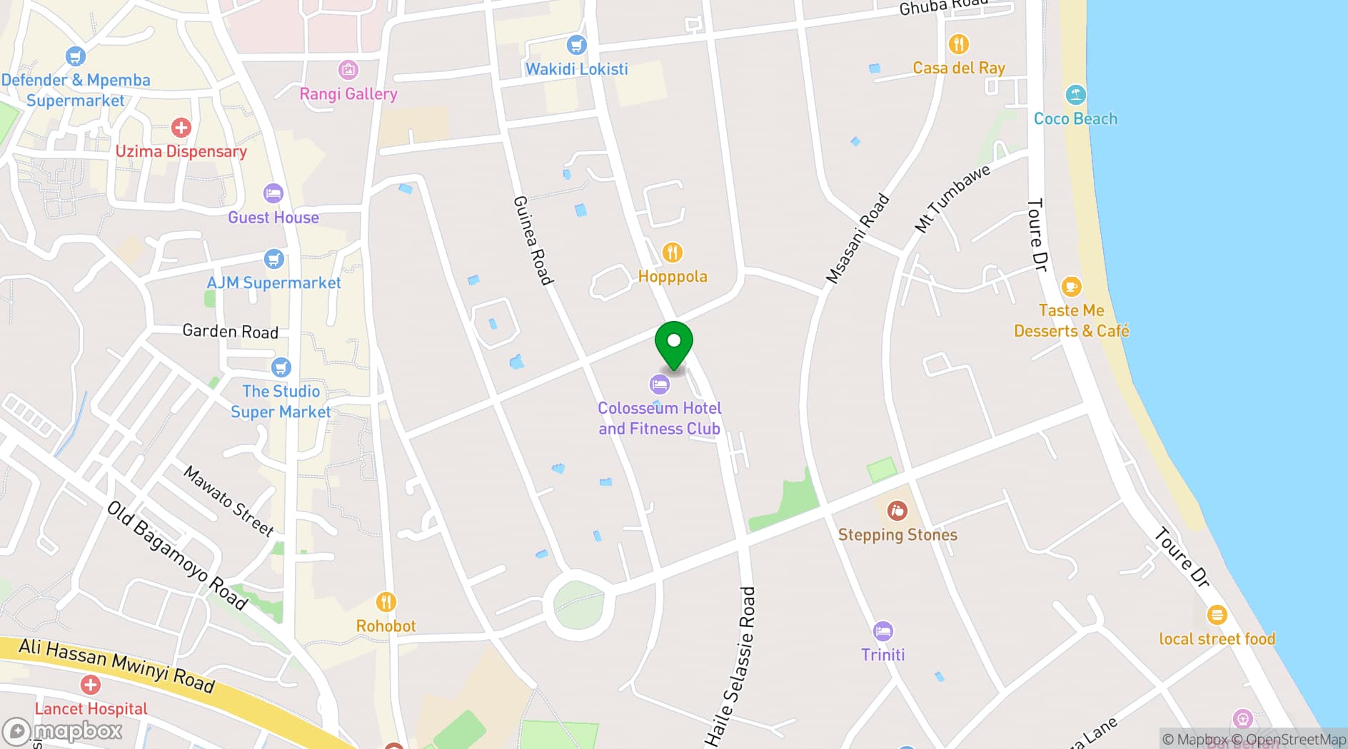 Map showing Best Western Plus Colosseum Hotel
