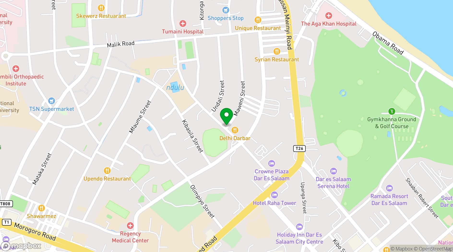 Map showing Mamboz Restaurant