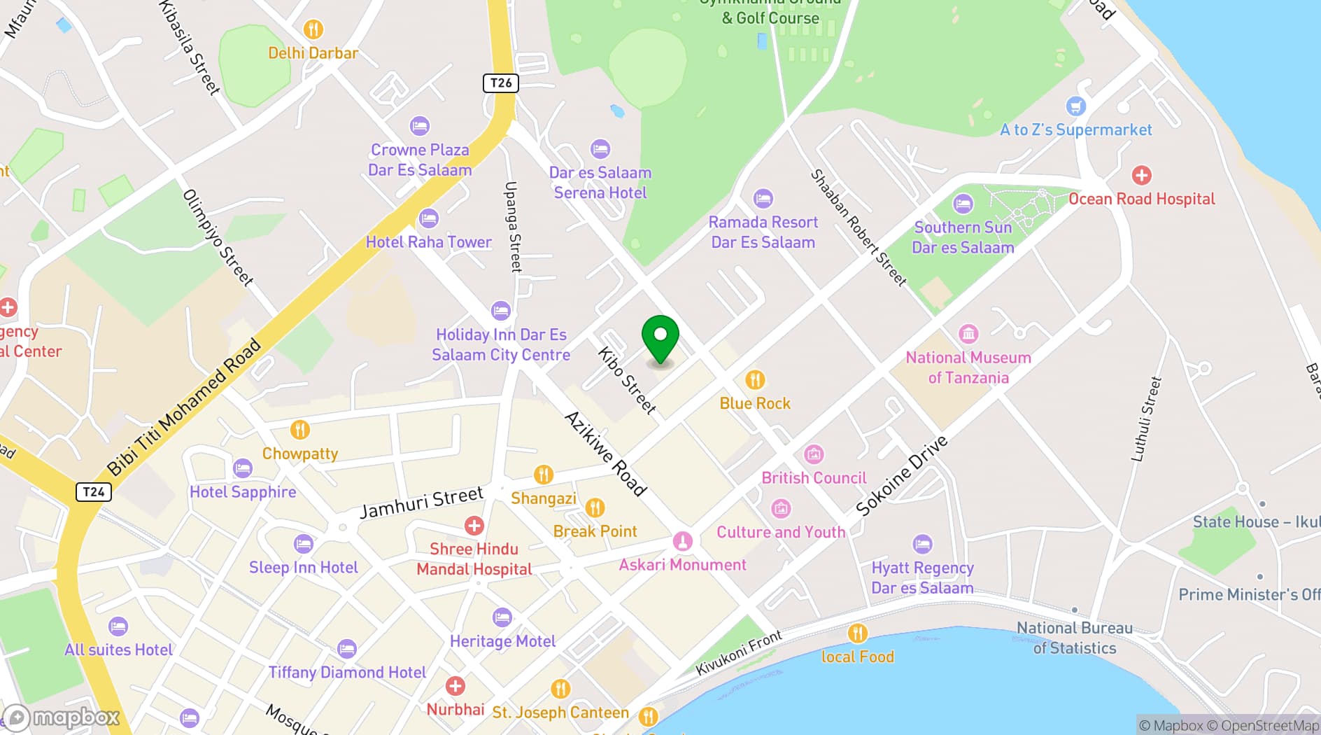 Map showing Akemi Restaurant