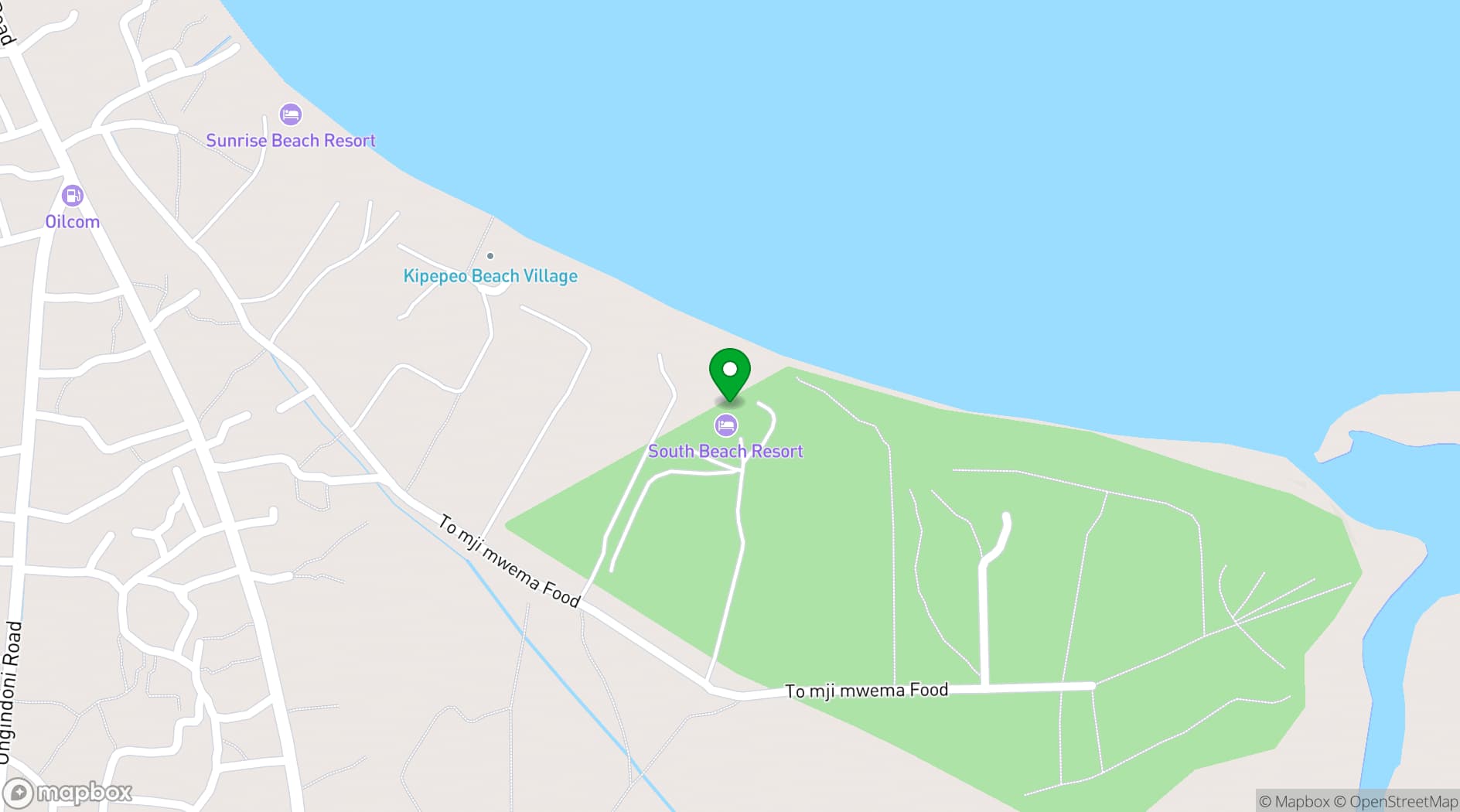 Map showing Hotel South Beach Resort
