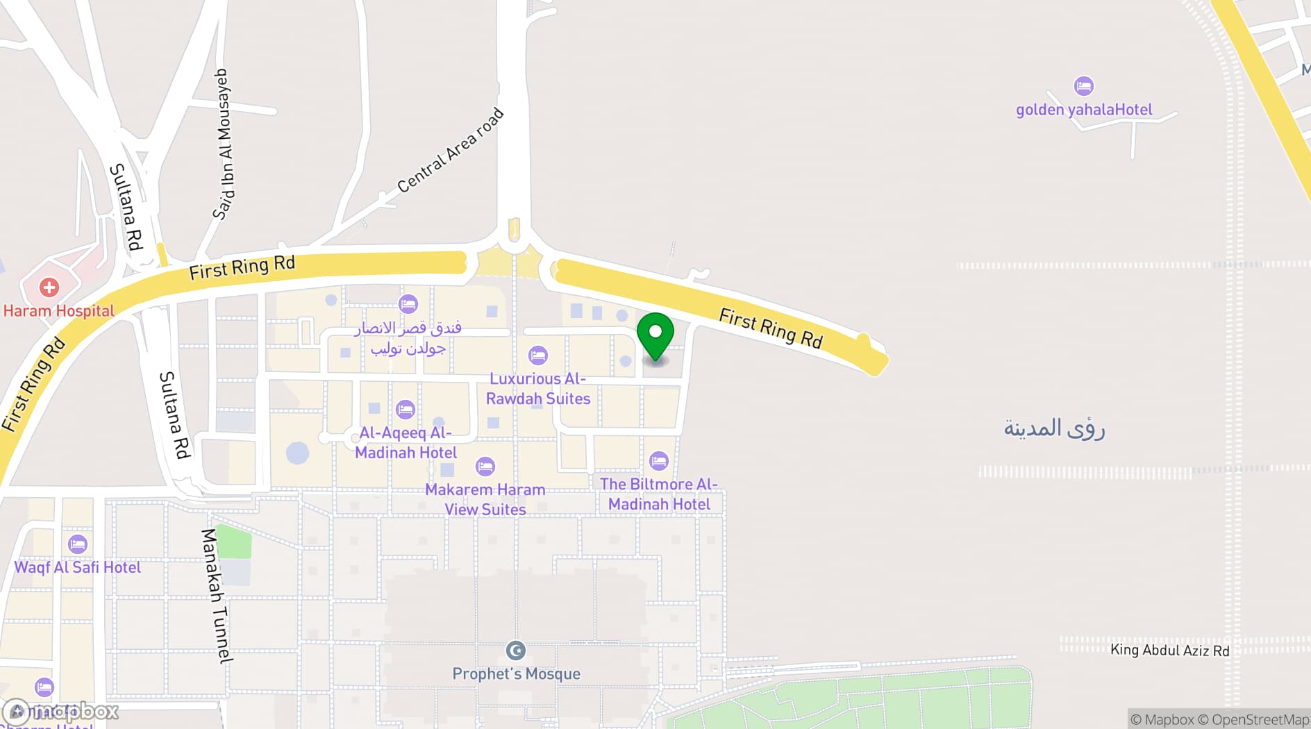 Map showing LEADER Al Muna Kareem Hotel