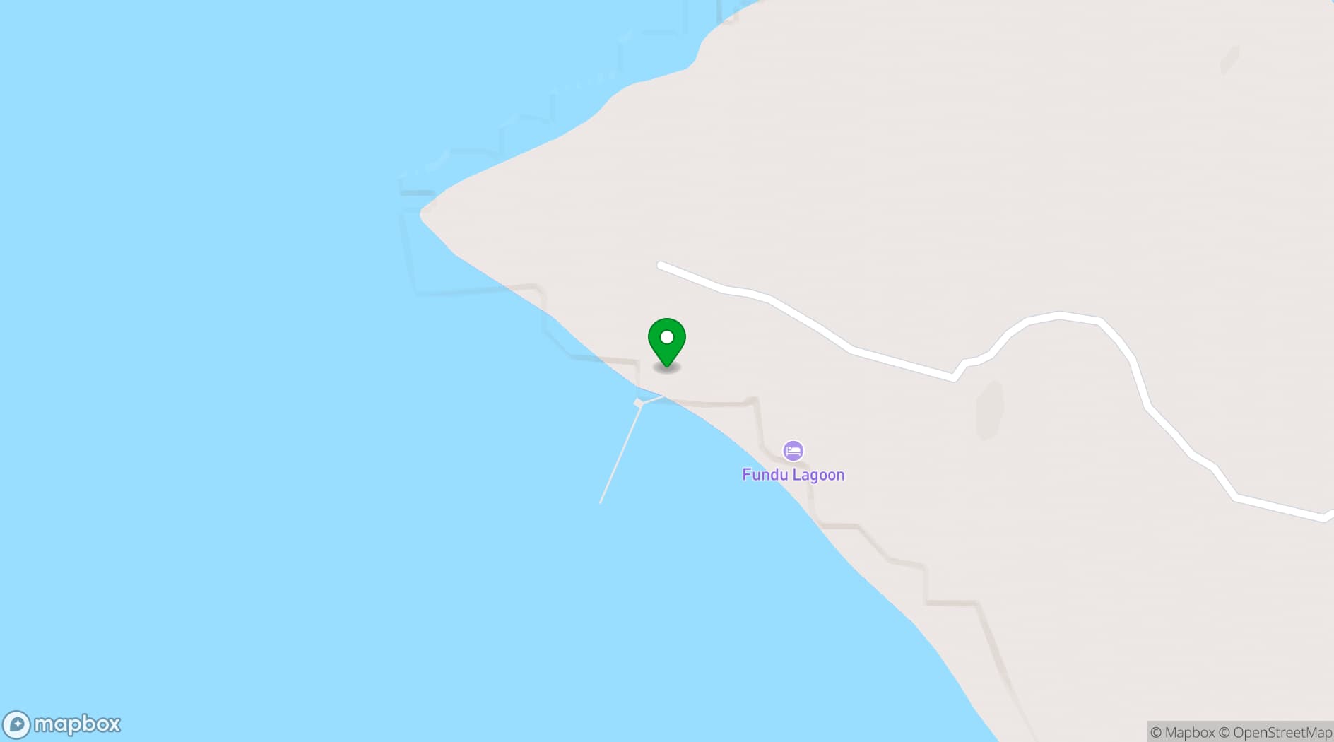 Map showing Fundu Lagoon