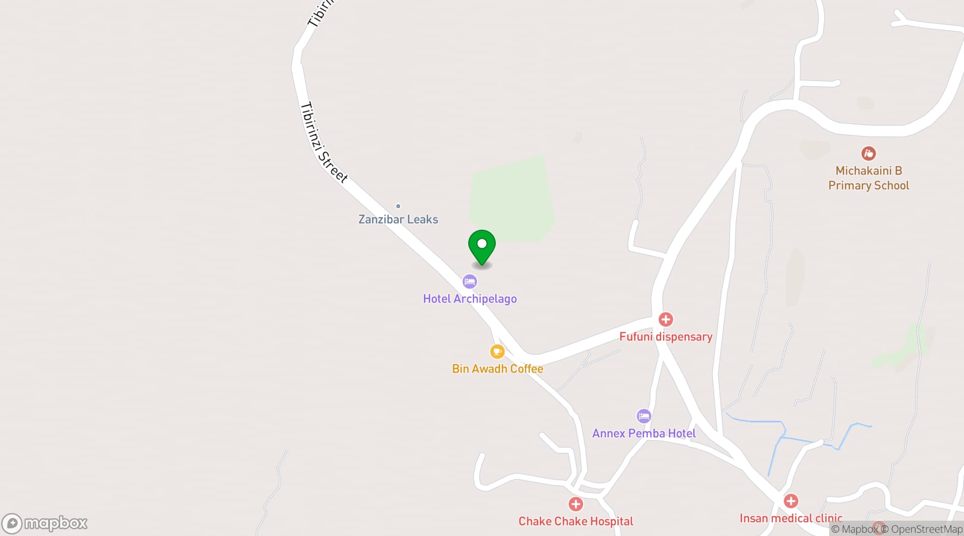 Map showing Hifadhi Hotel & Conference Center
