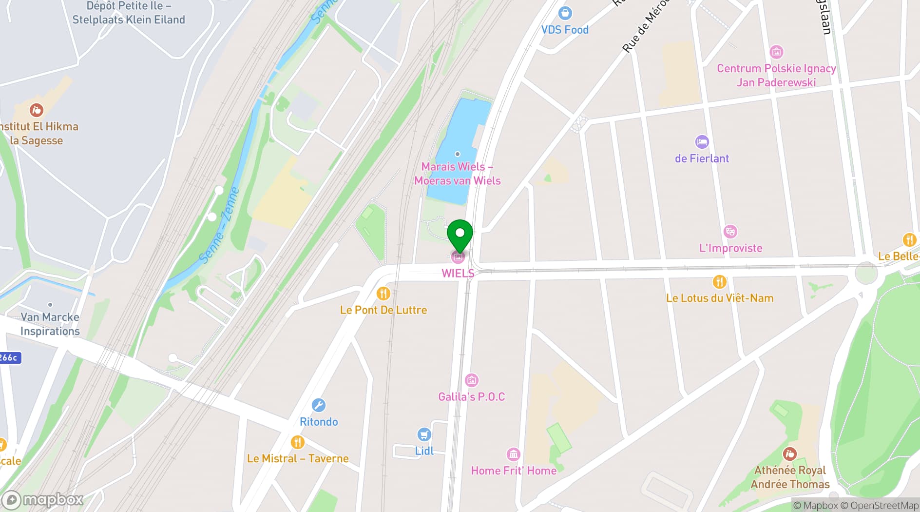 Map showing WIELS