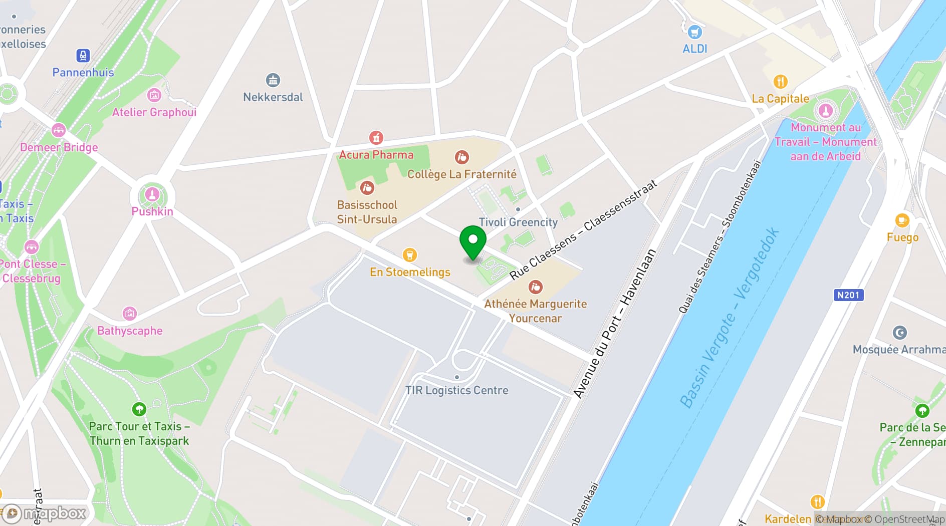 Map showing Greenbizz
