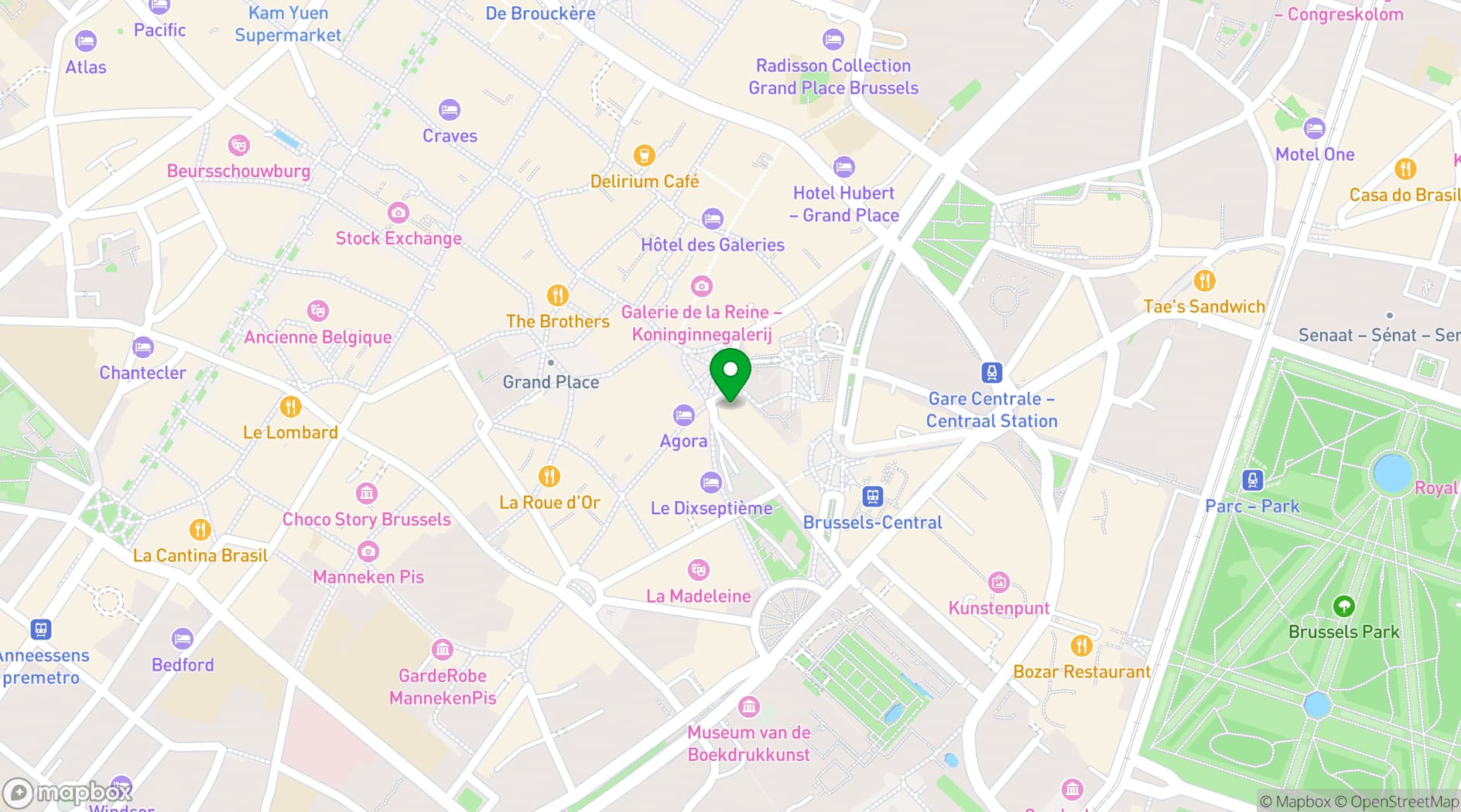 Map showing Zinnia Events