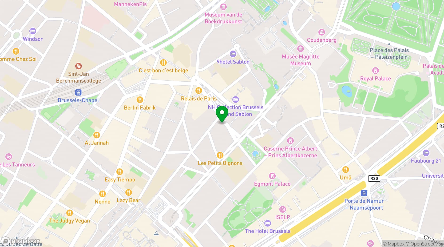 Map showing Ancienne Nonciature