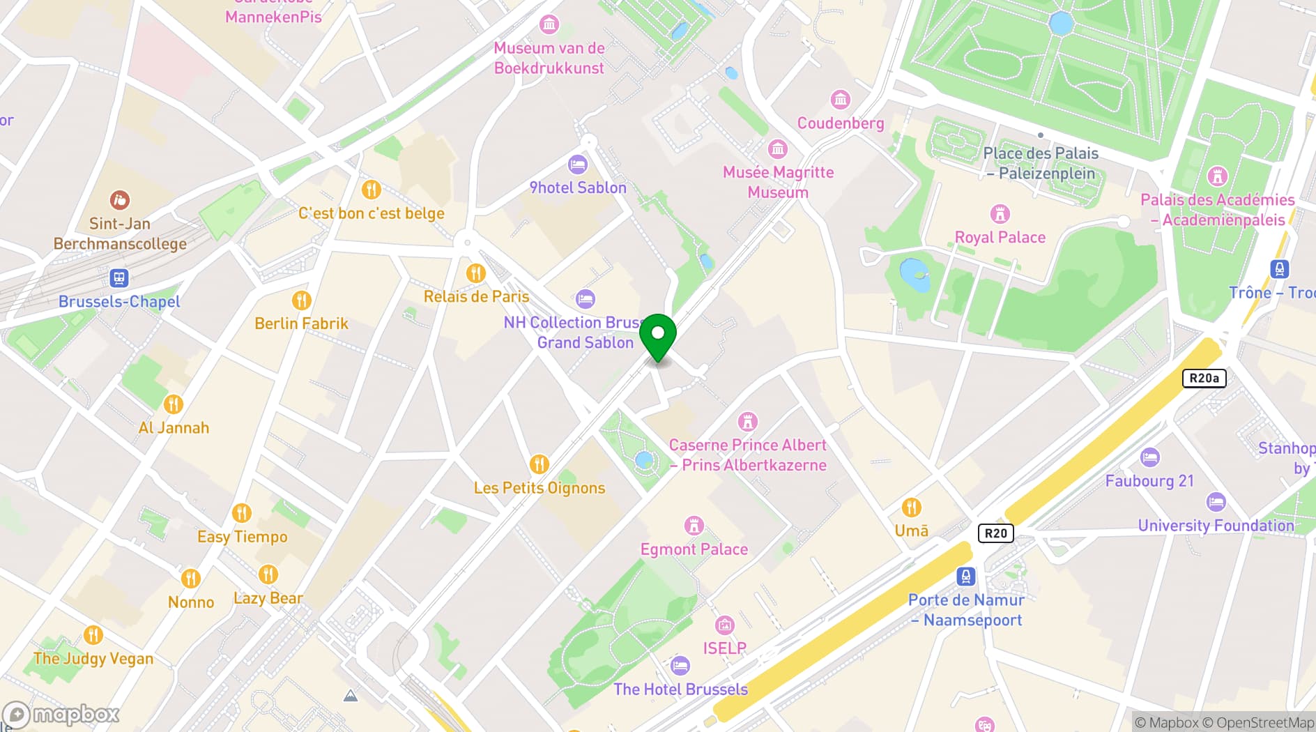 Map showing Sablon Event