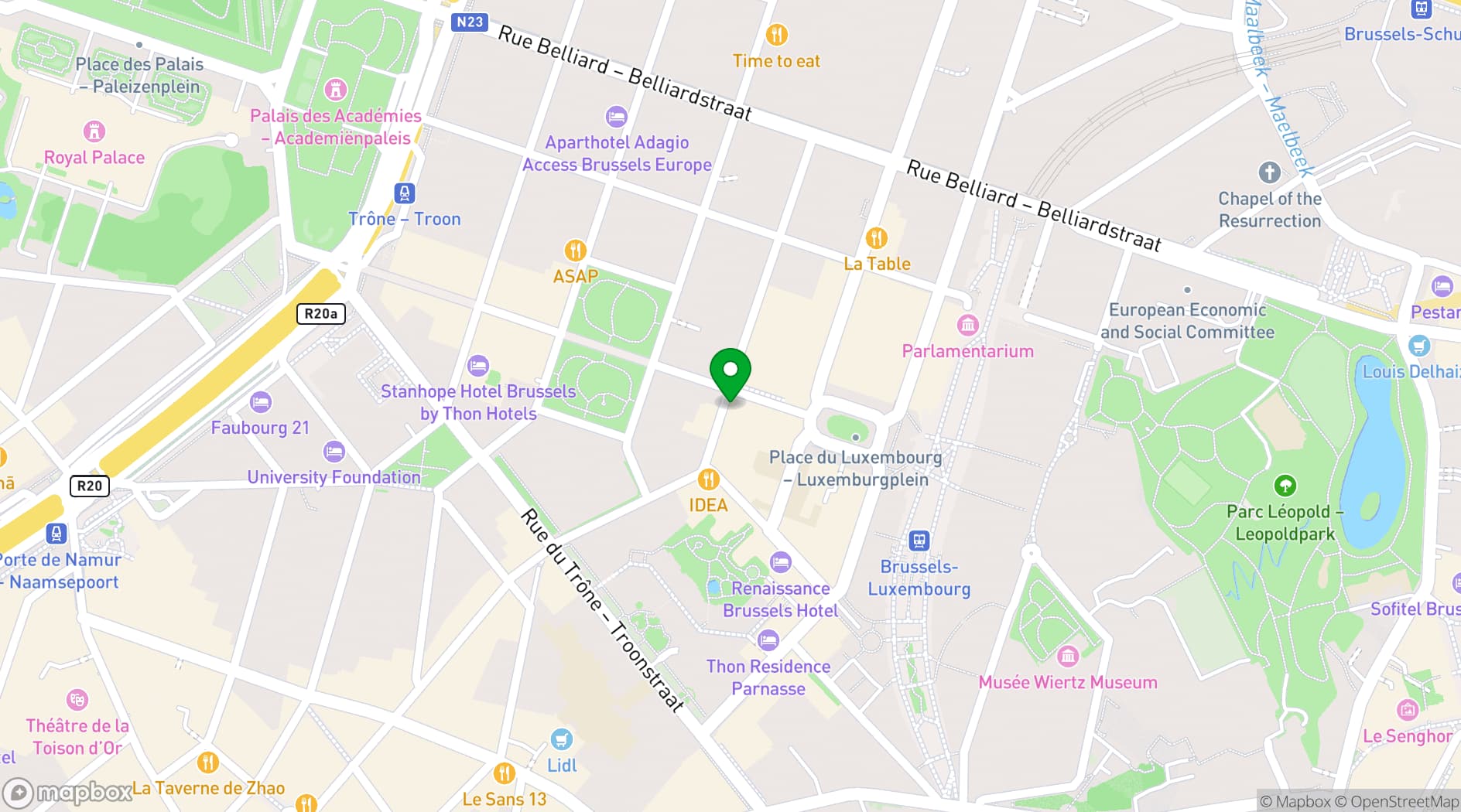 Map showing Maison du Luxembourg