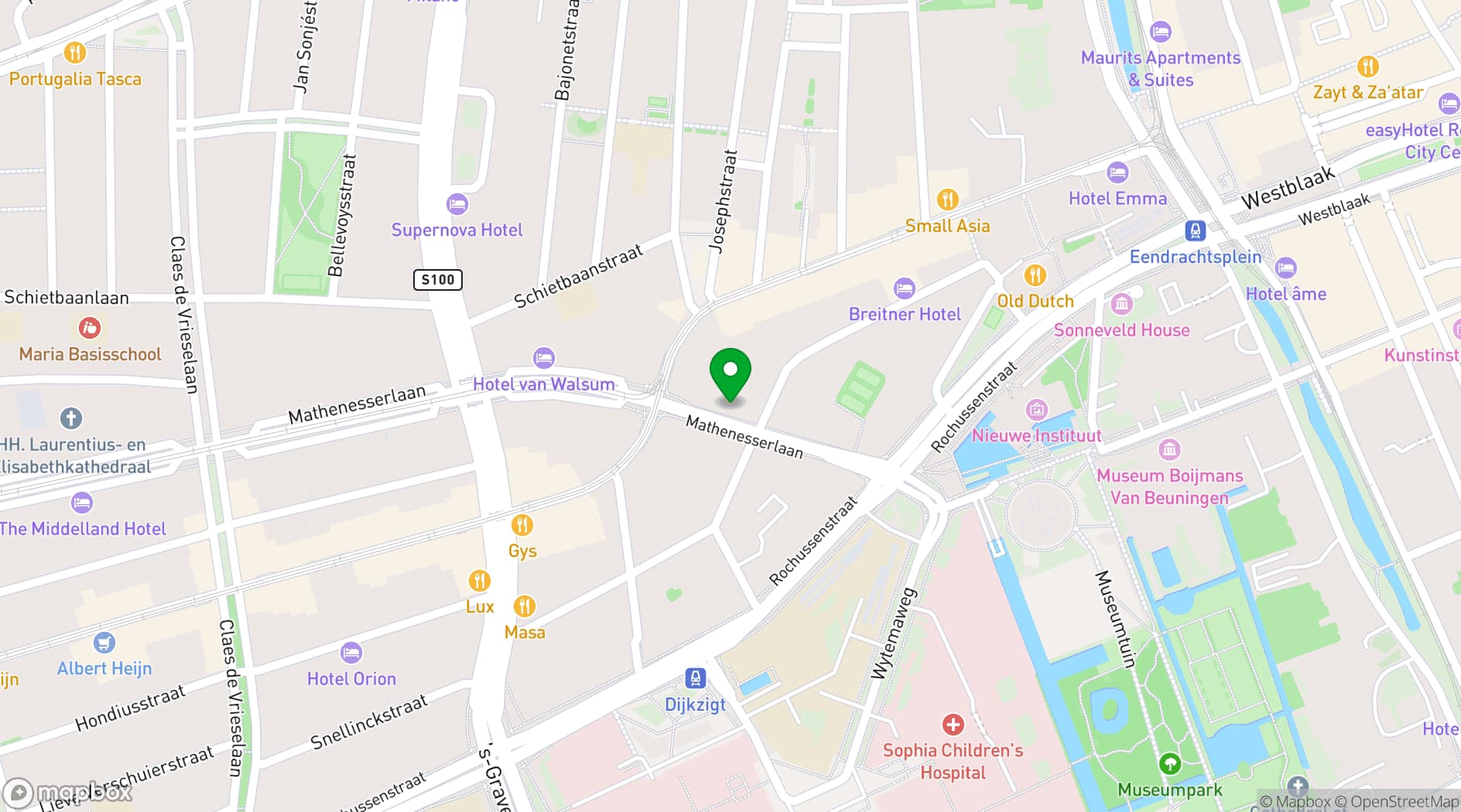 Map showing Morgan & Mees Rotterdam