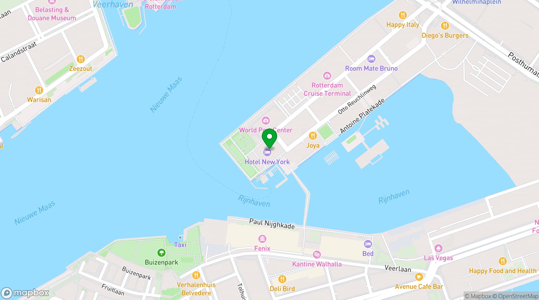Map showing Hotel New York