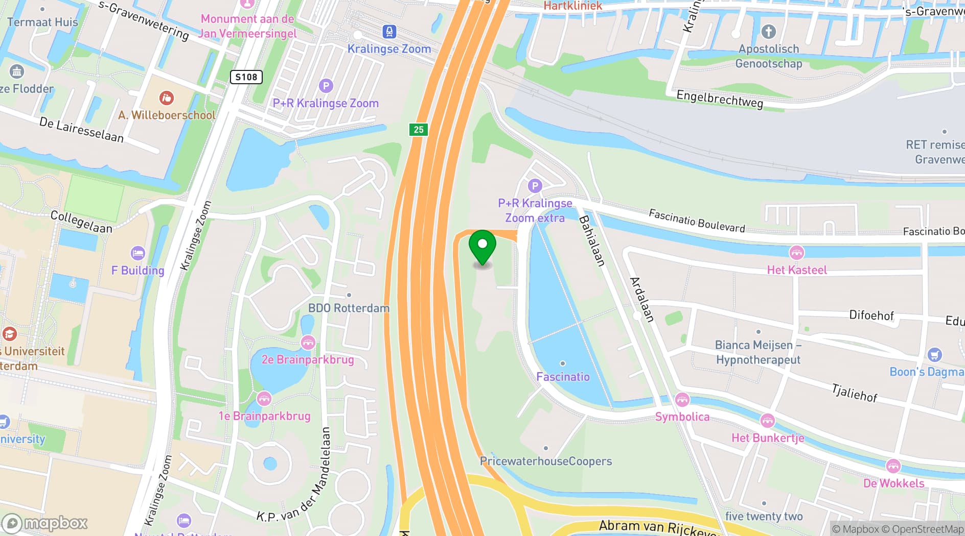 Map showing The Mark