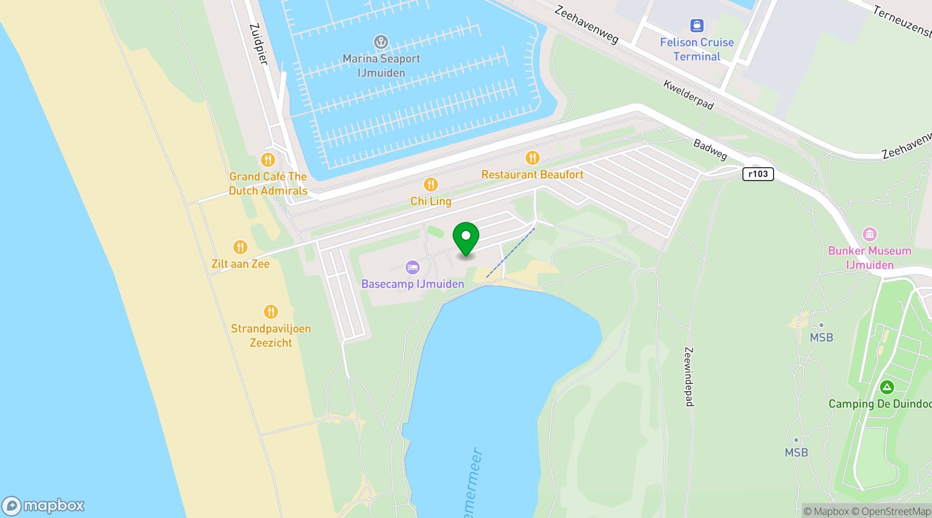 Map showing Basecamp Amsterdam