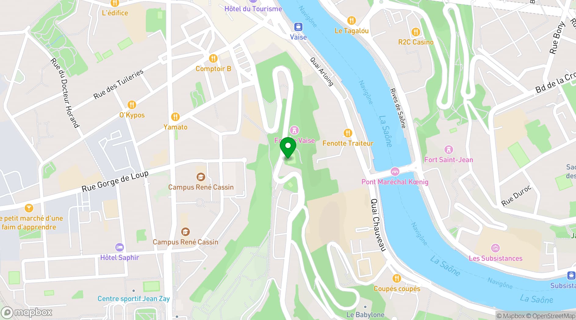 Map showing Fort de Vaise