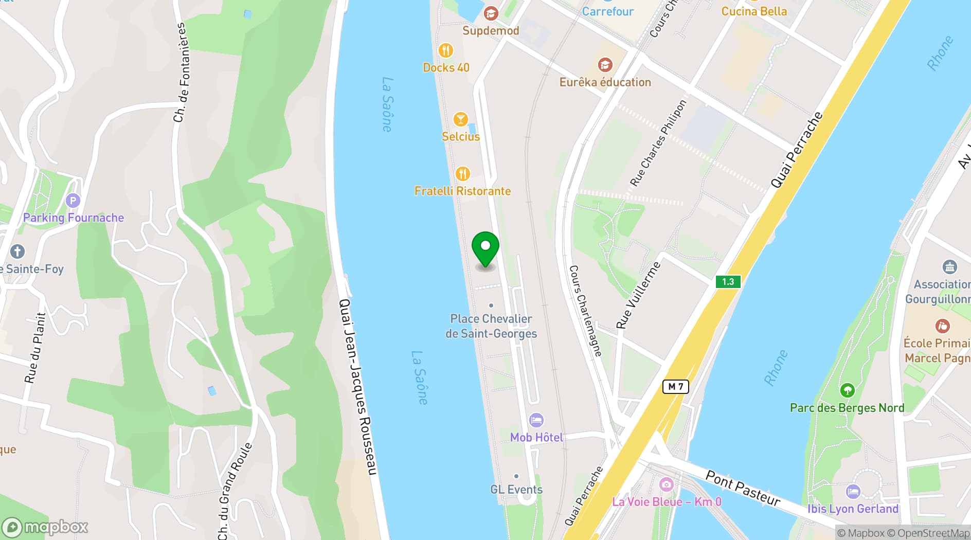 Map showing Le Sucre