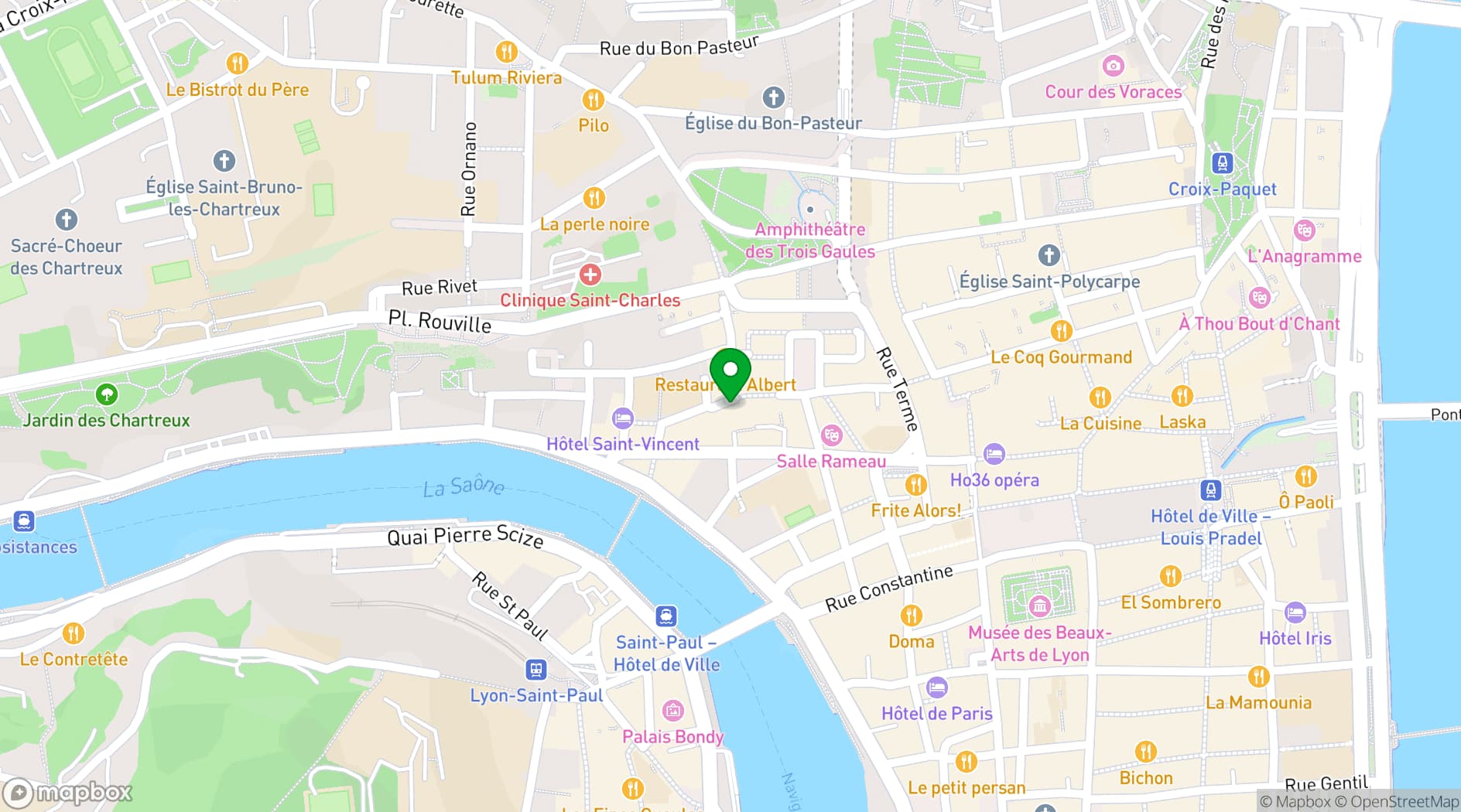 Map showing Le Bouchon des Filles