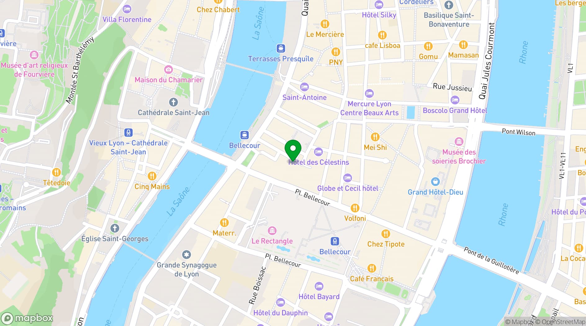 Map showing Poligone Bar
