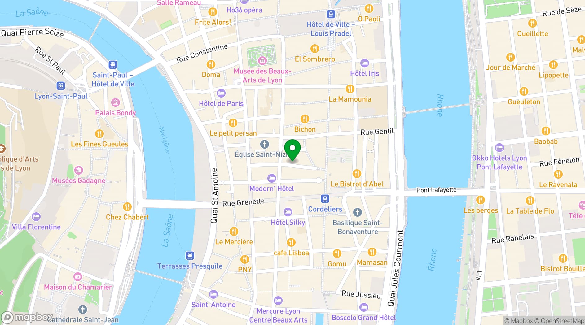 Map showing Musée de l'Imprimerie et de la Communication Graphique
