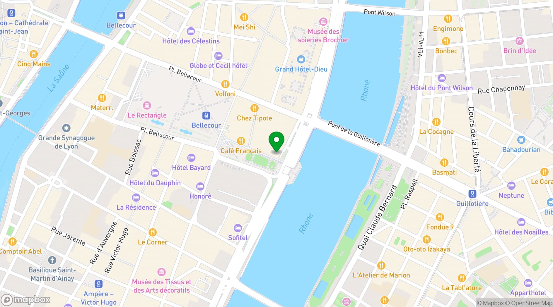 Map showing Brasserie Le Sud