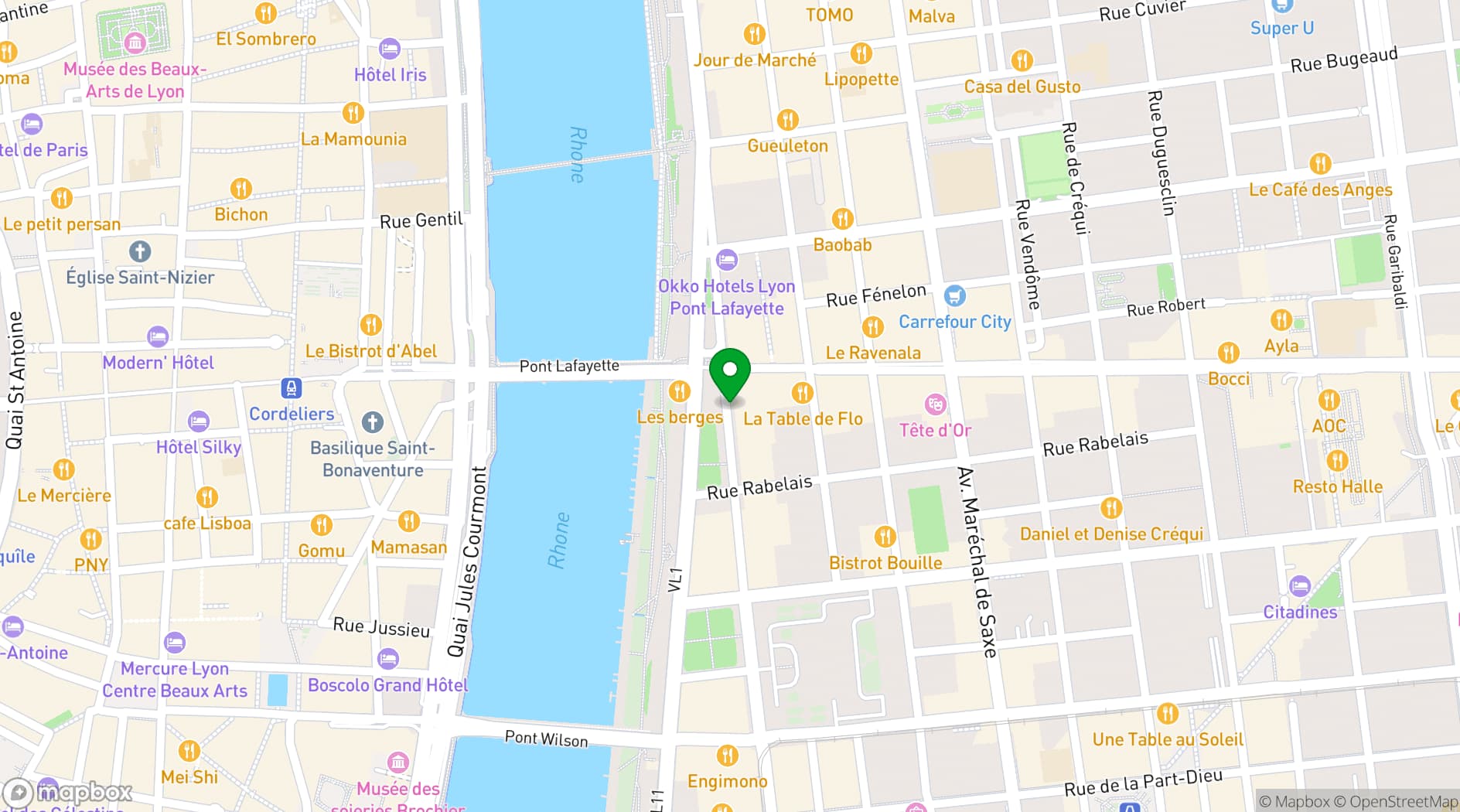 Map showing La Rive