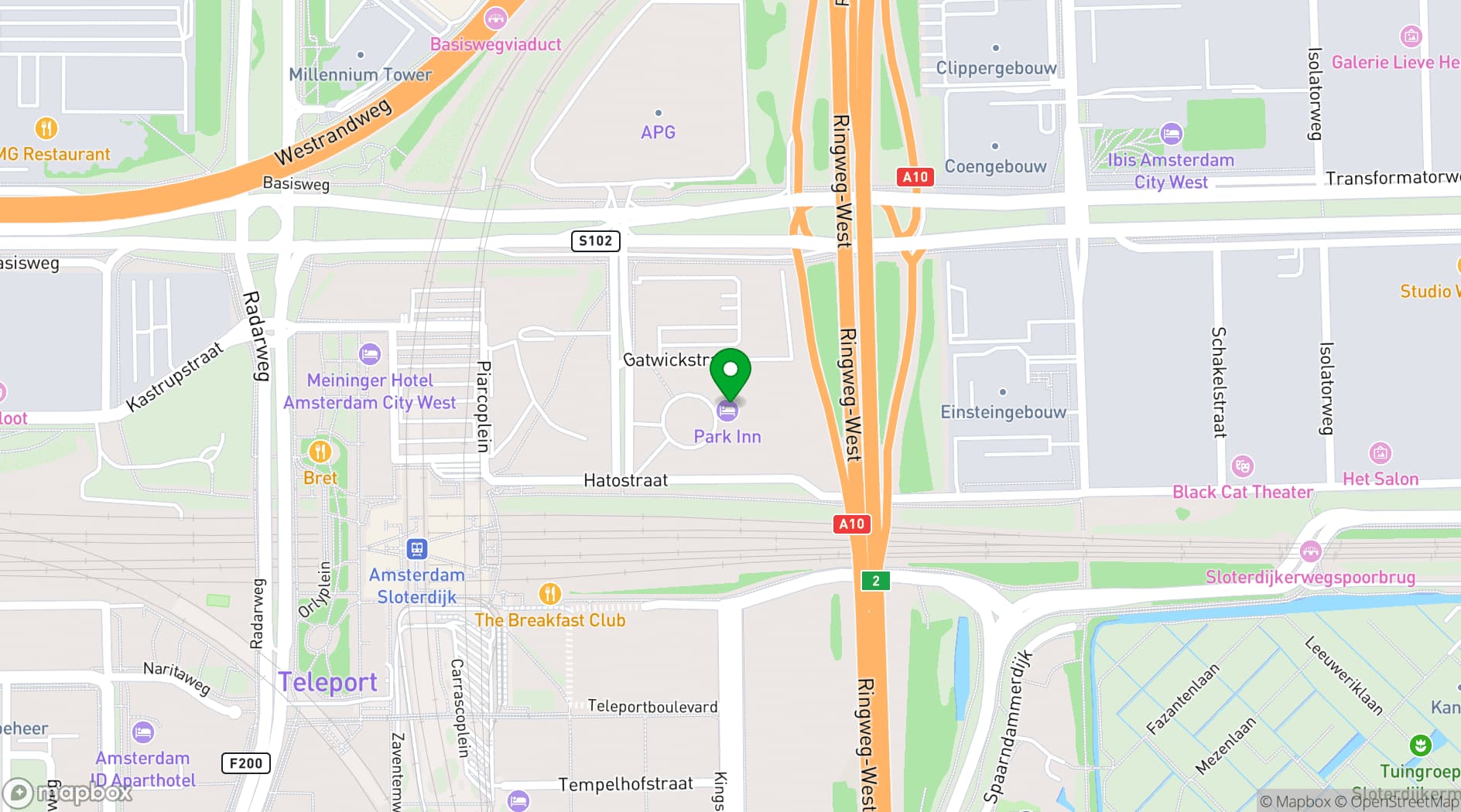 Map showing Amsterdam Congress Center