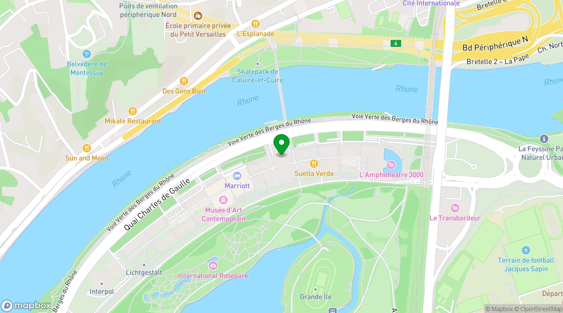 Map showing Centre de Congrès de Lyon