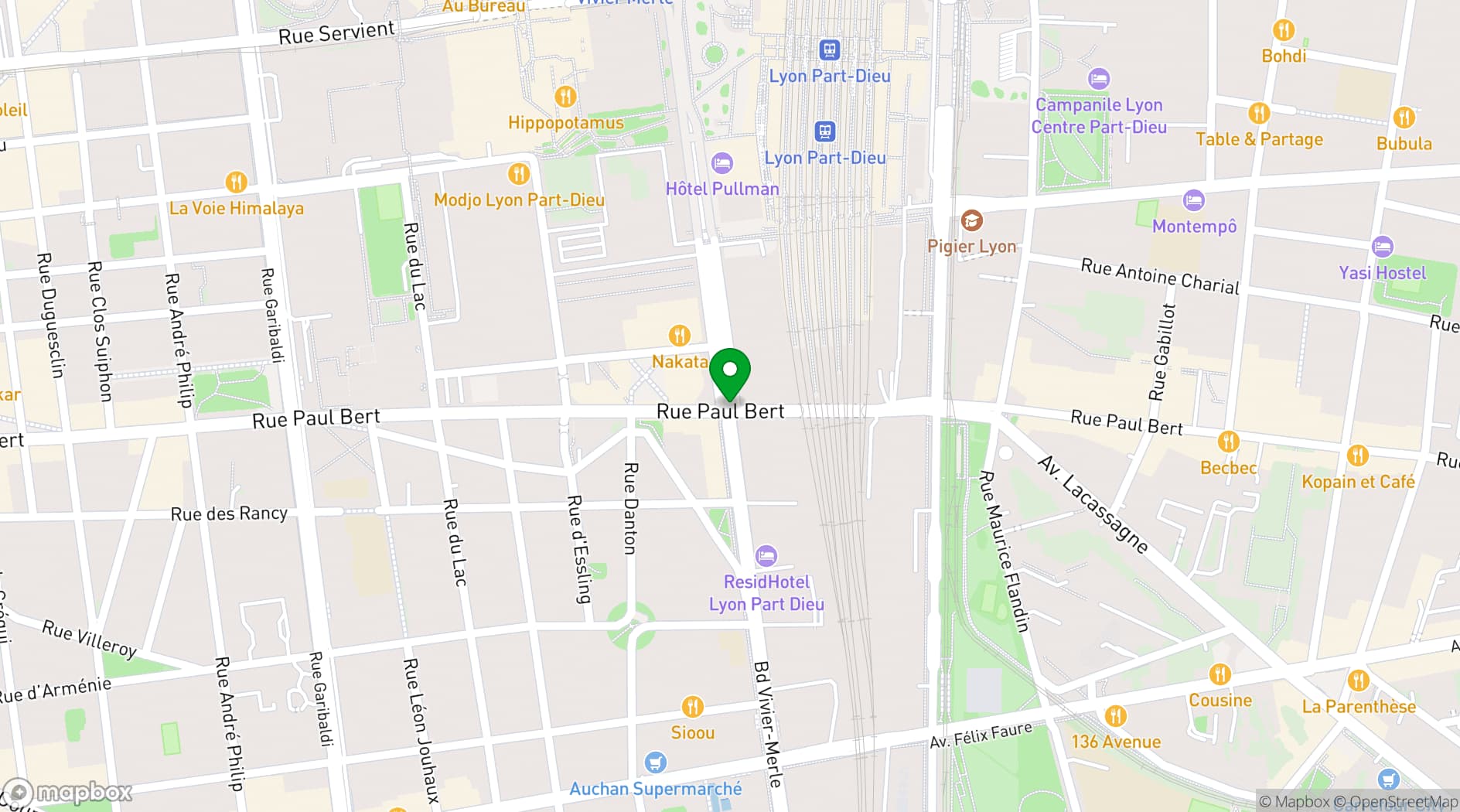 Map showing Imagin'Office Lyon Part Dieu