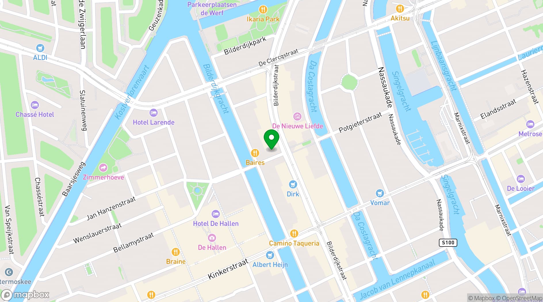 Map showing Karavaan Amsterdam